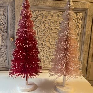 Festive Red and Pink bottlebrush Trees